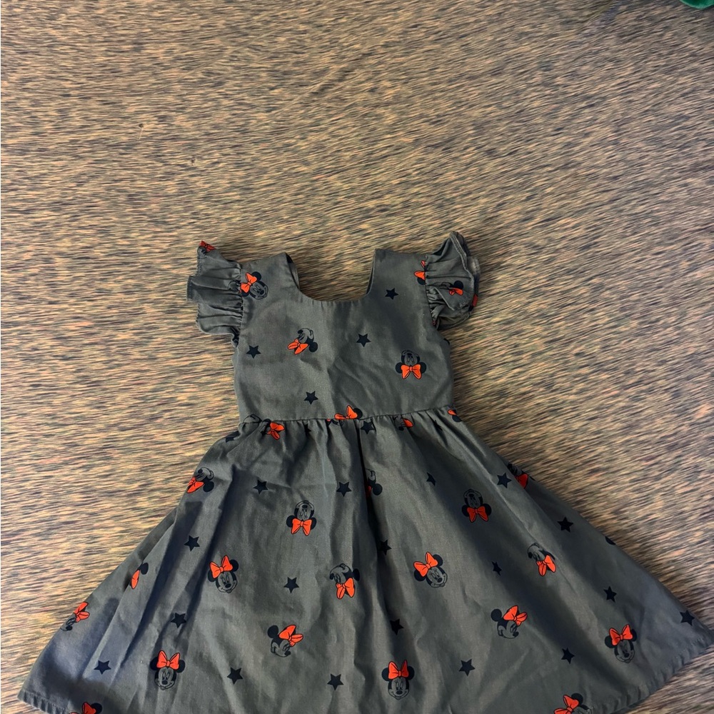 Disney Blue Ruffled Tiered Sundress with Flutter Sleeves